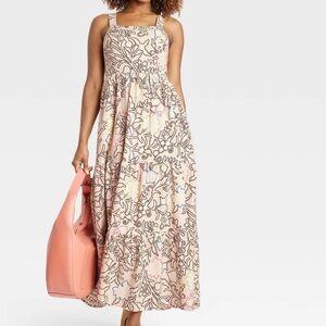 NWT KNOX ROSE sleeveless a line tiered maxi sun dress size large